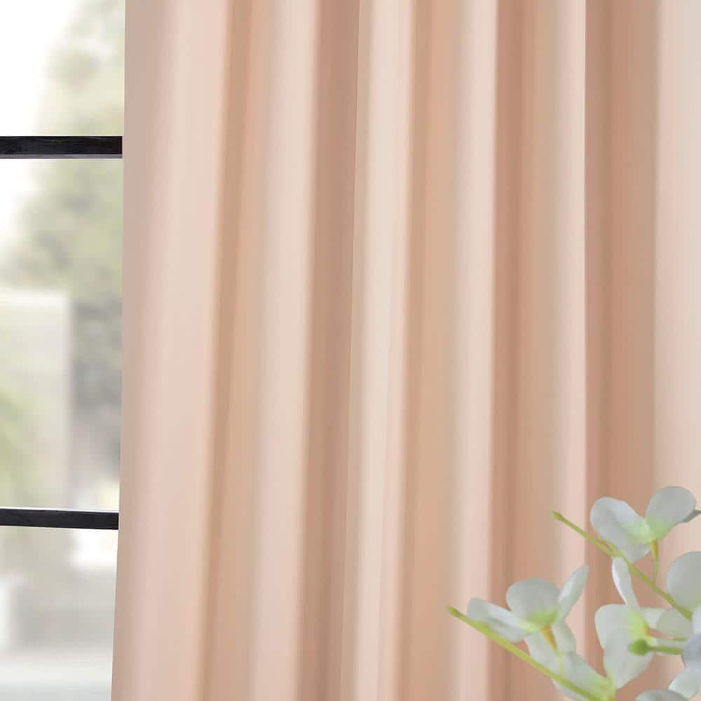 Bellini Peach Polyester Blackout Curtain Panel - 50 in. W x 84 in. L