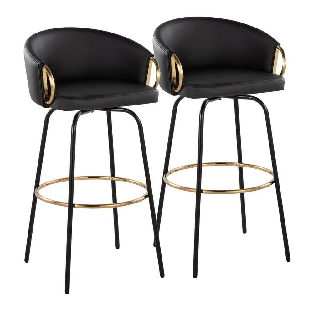 Laurenzio Fixed-Height Faux Leather Bar & Counter Stool