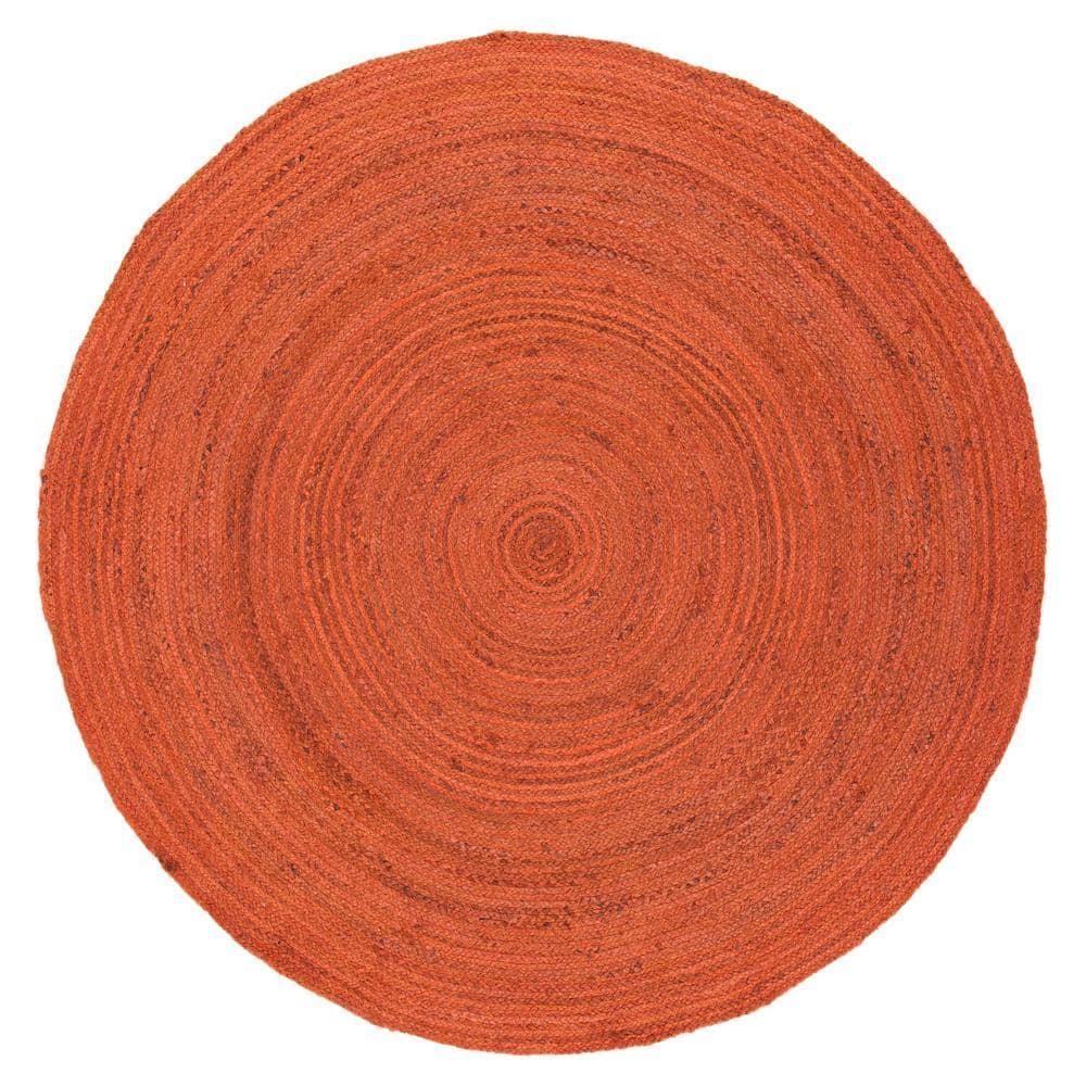 August Grove® Parkington Vintage Leather Hand Woven Jute Solid Color Rug