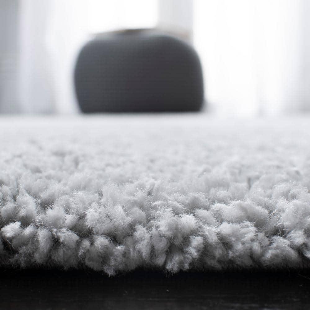 August Shag 900 AUG900 Power Loomed Indoor Accent Rug - Silver - 3'x3' - Safavieh