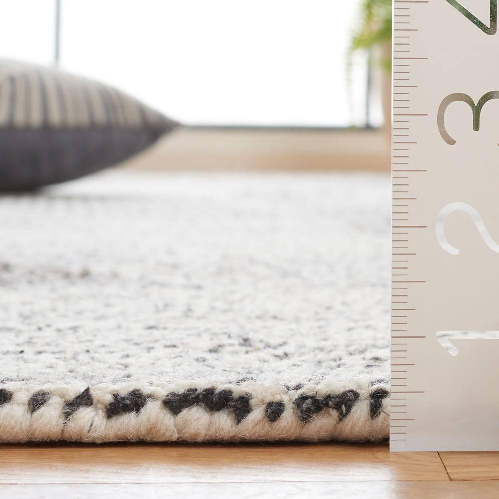 Abstract ABT360 Handmade Tufted Runner Rug - Ivory/Charcoal - 2'-3" X 8' - Safavieh