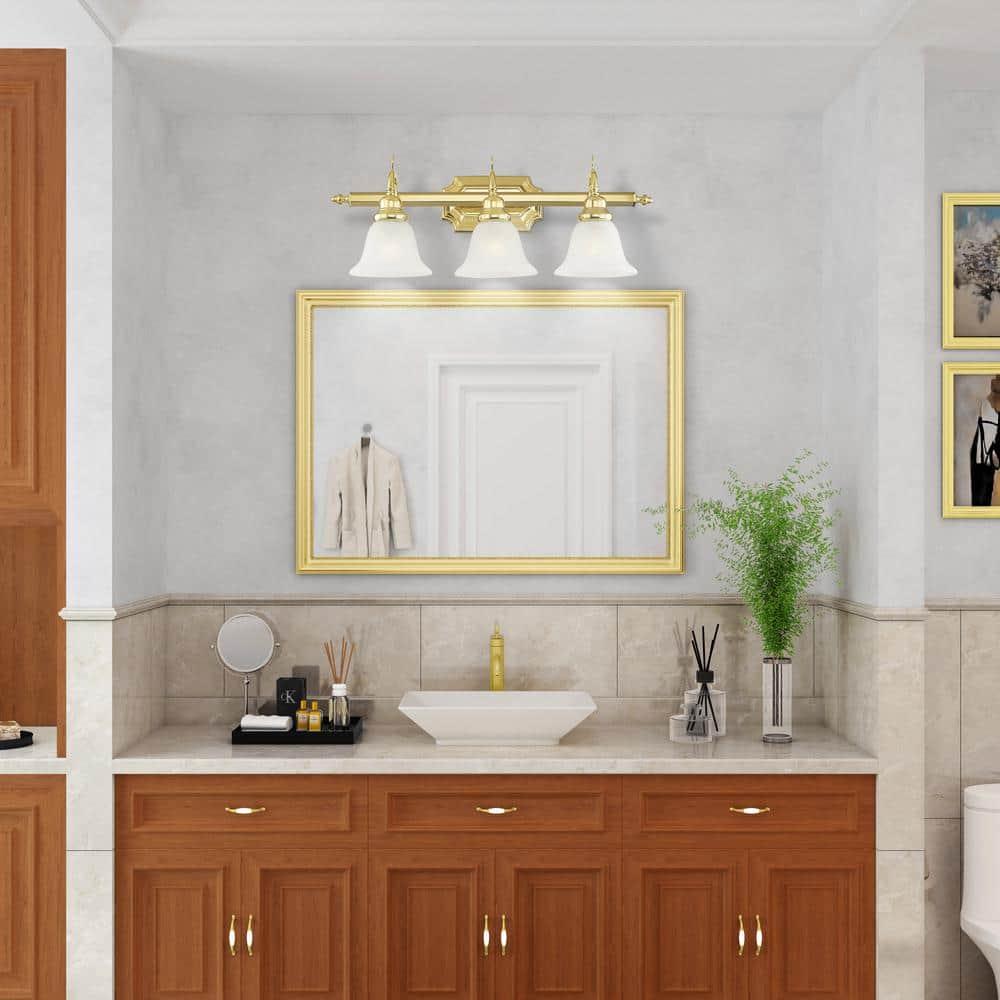 Livex Lighting French Regency 3 - Light Vanity in  Polished Brass