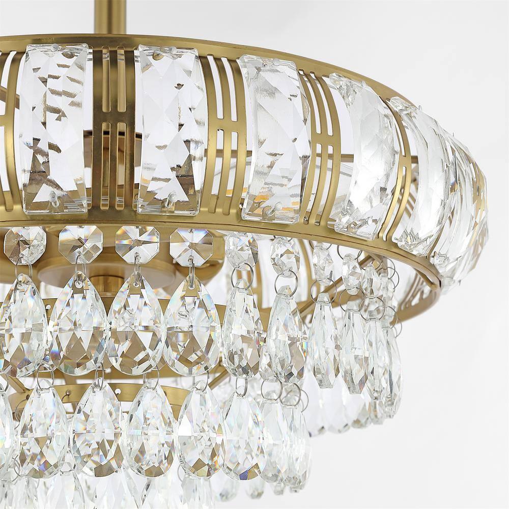 GetLedel 3-Light Empire Crystal Chandelier Gold N/A Gold