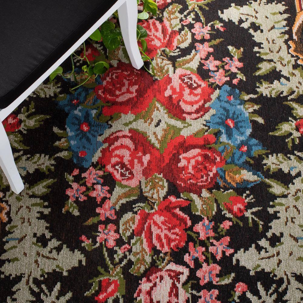 Classic Vintage CLV301 Power Loomed Runner Rug - Black/Multi - 2'3"x12' - Safavieh.
