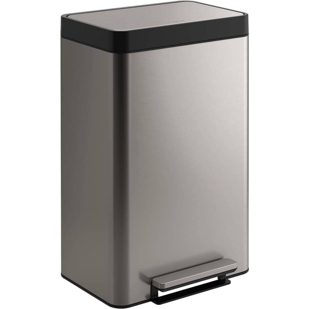 Kohler ® Dual-Compartment Stainless Steel Step Trash Can