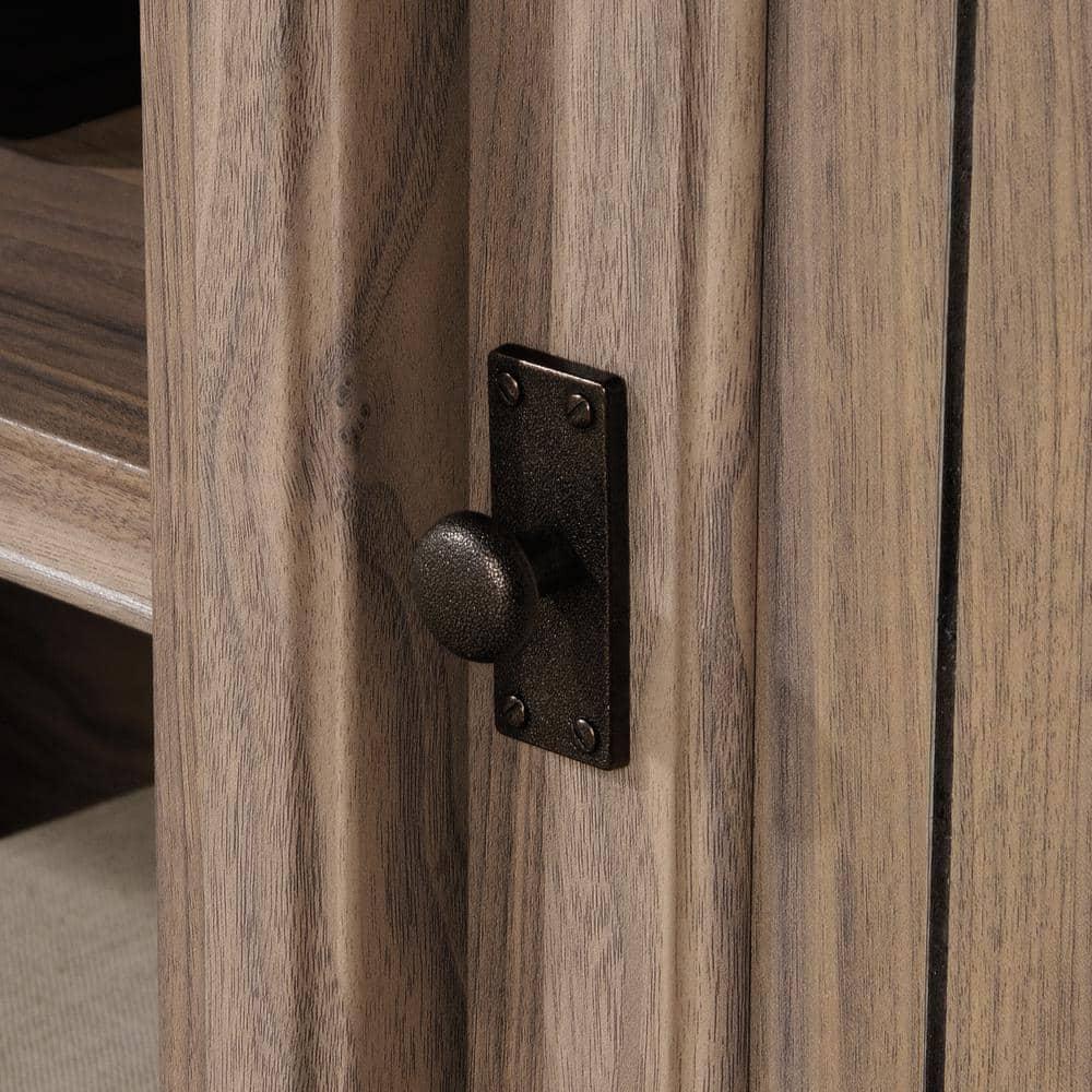 Sauder Costa Cabinet w/Pull-Out Printer Tray, Washed Walnut Finish