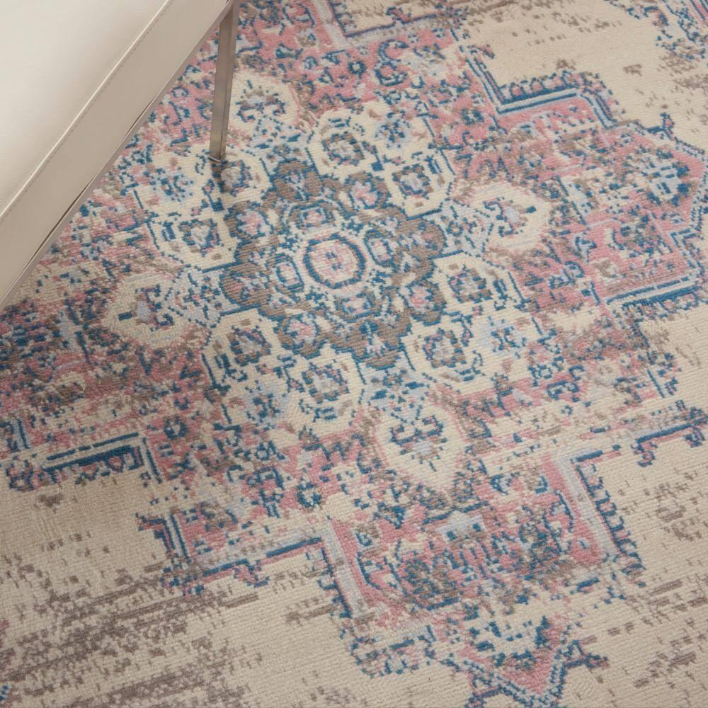 Nourison Grafix GRF14 Ivory/Pink Indoor Area Rug 6' x 9'