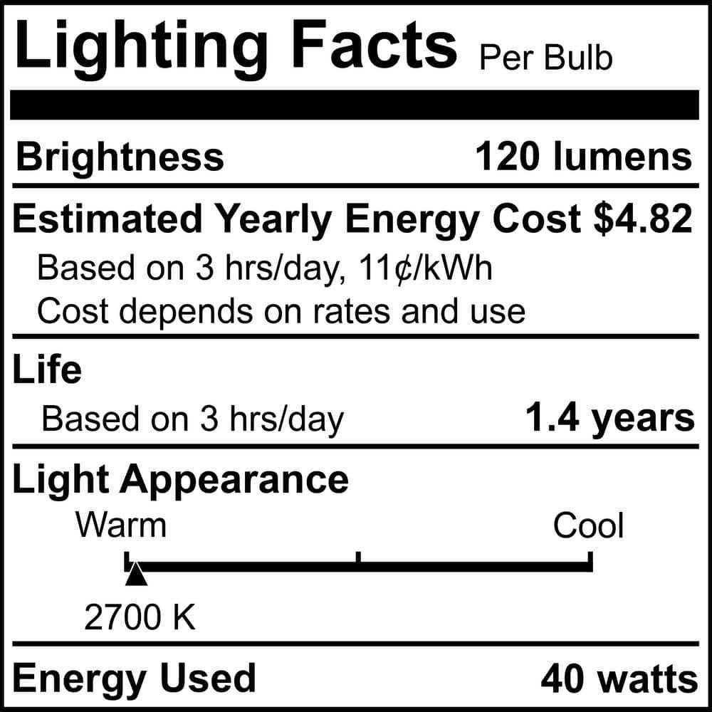 Bulbrite  Pack of (6) Dimmable Half Chrome Medium (E26) Incandescent Bulb G25 40 Watt