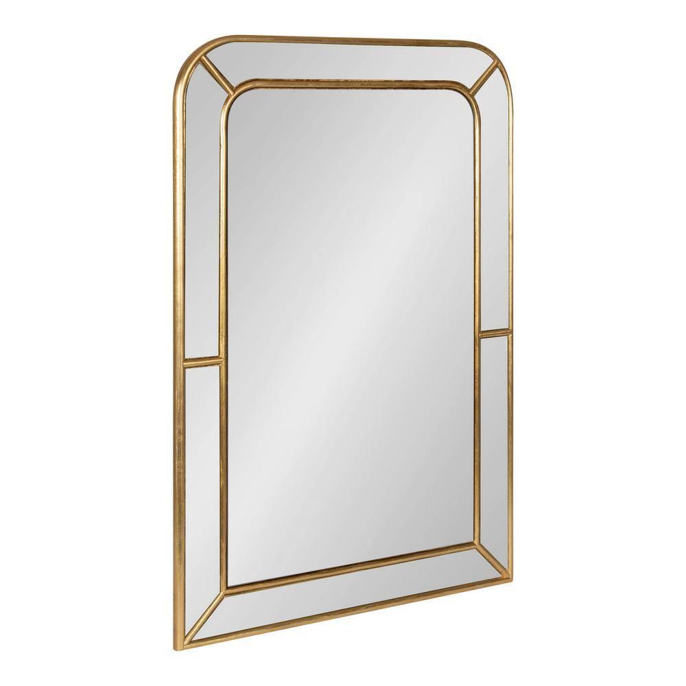 Kate and Laurel Lamson Transitional Framed Wall Mirror, 20 x 30, Gold, Sophisticated Glam Wall Decor