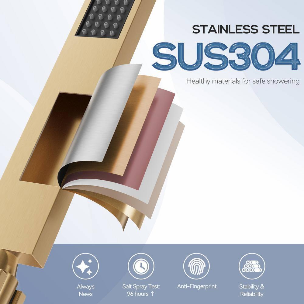 Cascade Bliss Luxury Complete Shower System with Rough-in Valve