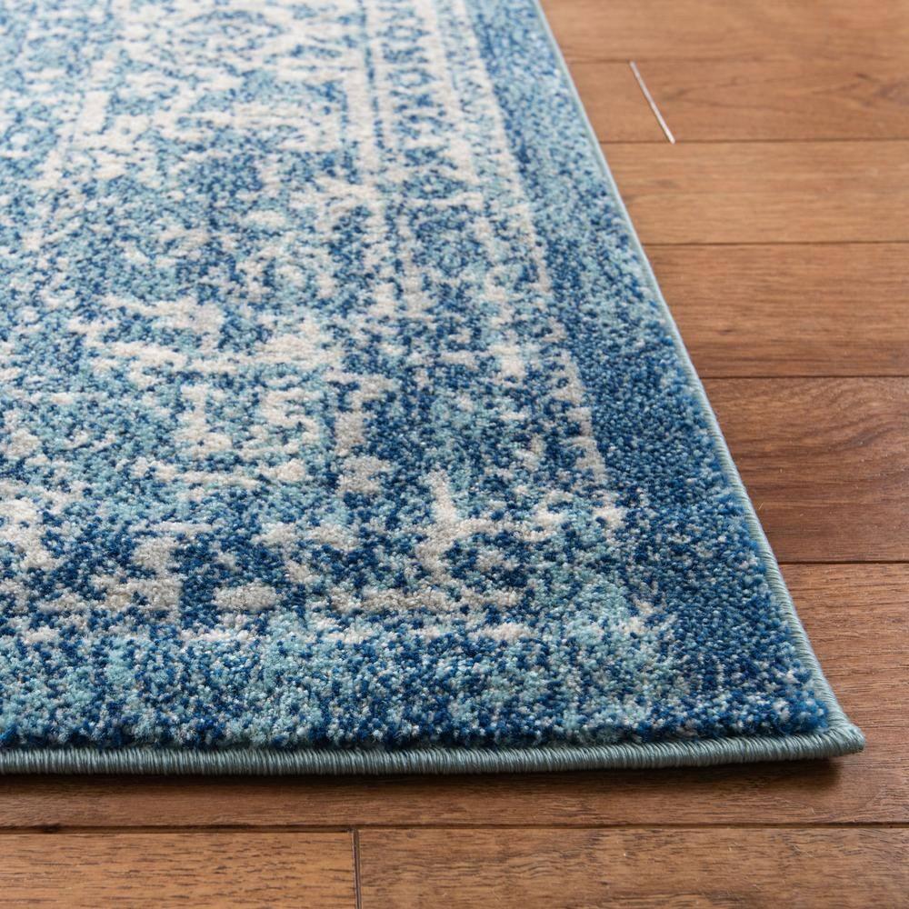 Evoke EVK256 Power Loomed Indoor Area Rug - Blue/Ivory - 9'x12' - Safavieh