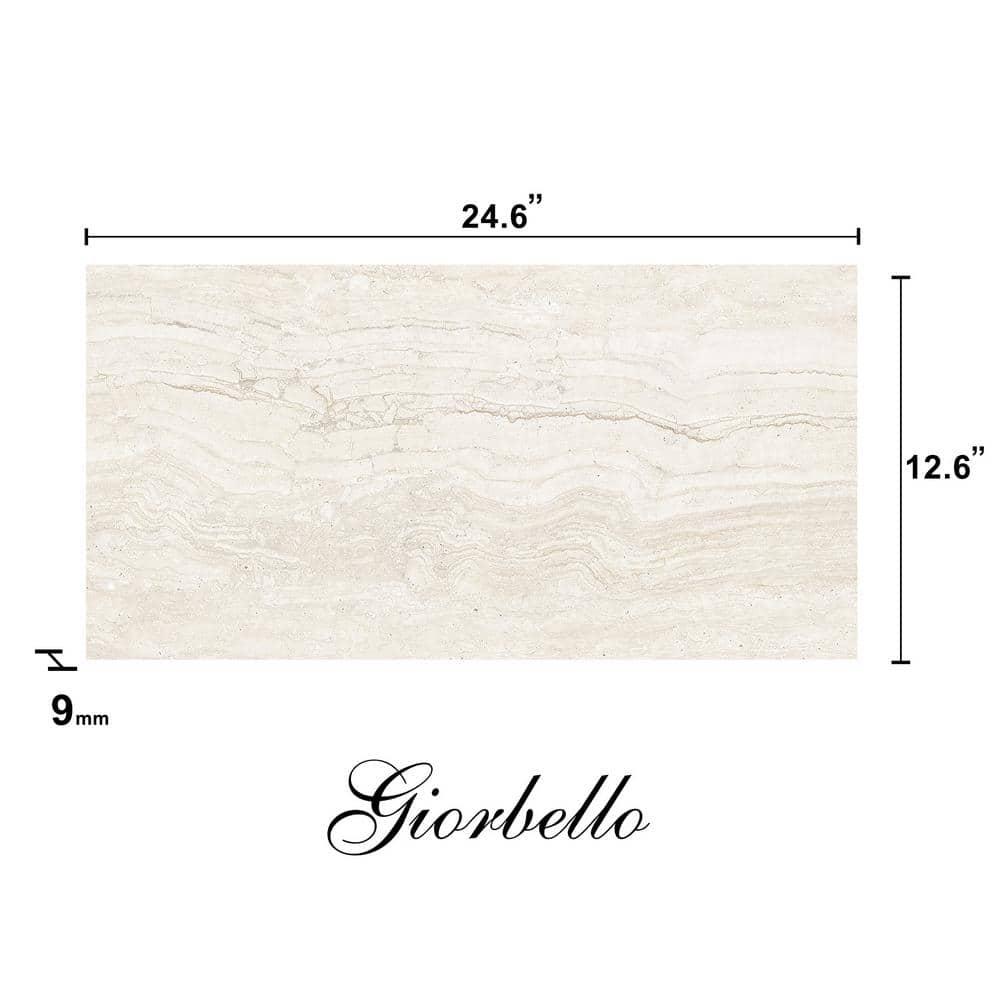 Spanish Marmol Porcelain 12" x 24" x 9mm Floor and Wall Tile Case(5 PCS, 10.76 Sq. Ft.)