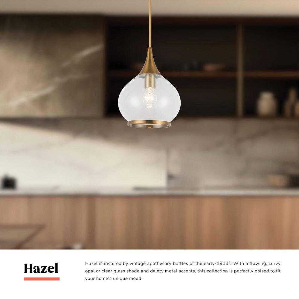 Chrome and Matte Black Glass Bowl Pendant Light
