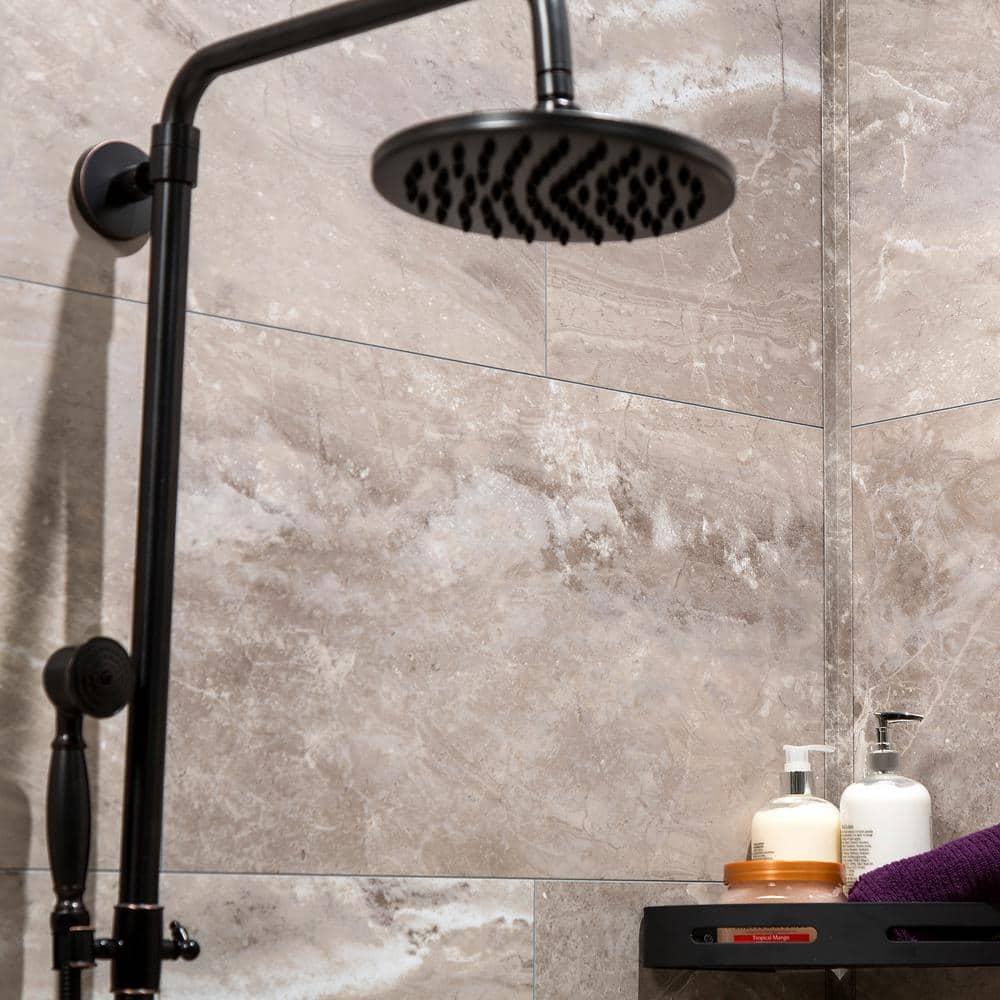 Palisade 25.6 in. x 14.8 in. Interlocking Vinyl Waterproof Wall Tiles