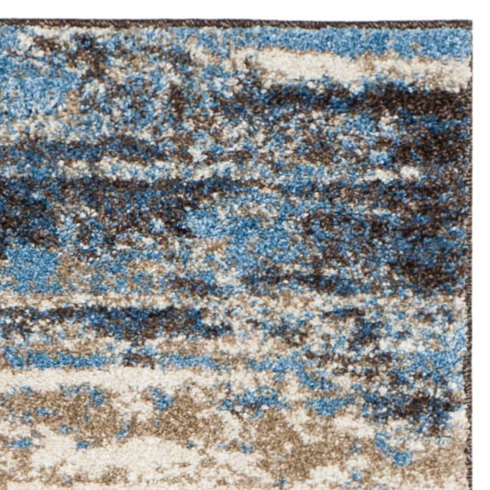 Retro RET2138 Power Loomed Indoor Runner Rug - Cream/Blue - 2'3"x13' - Safavieh.