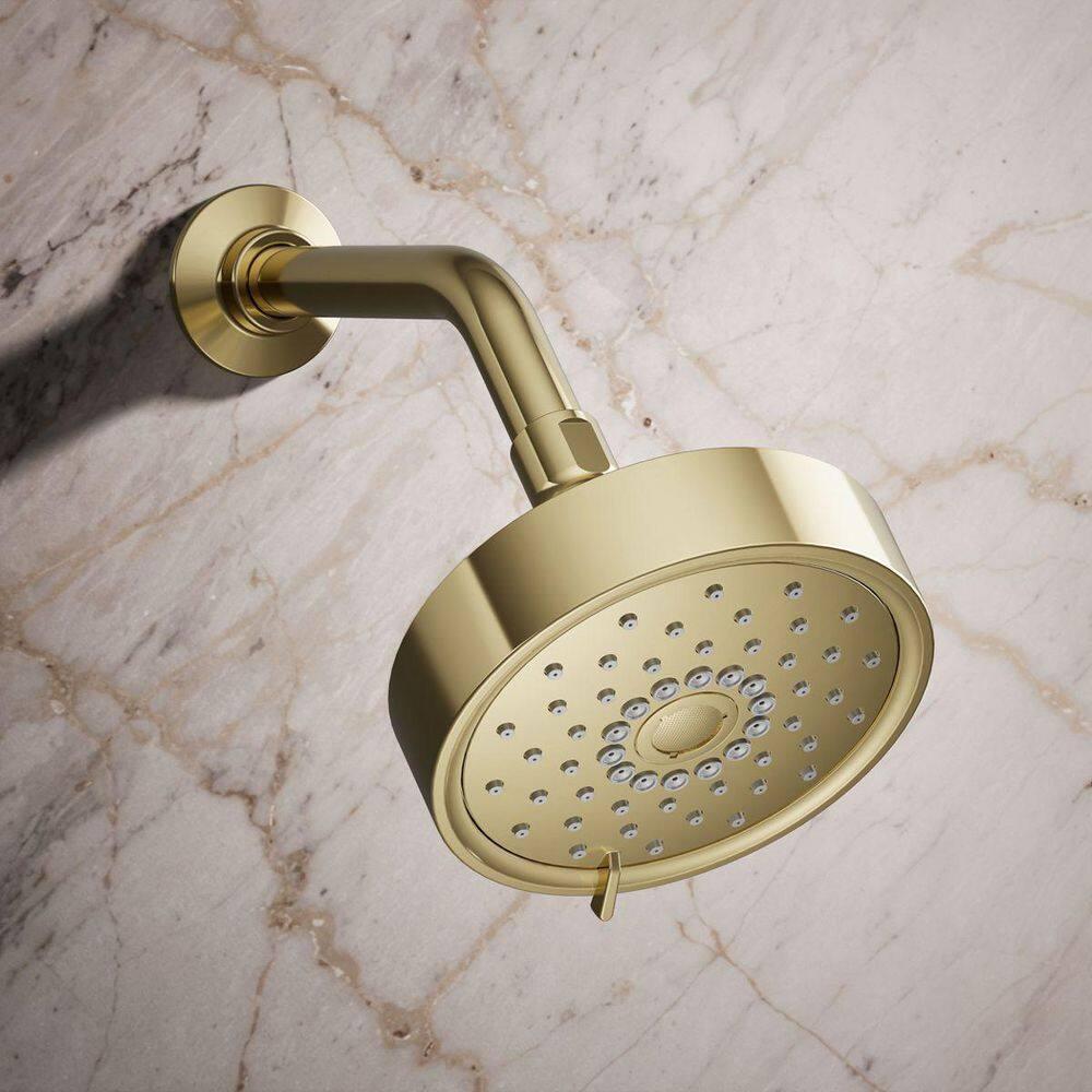 Kohler Purist® 1.75 Gpm Multifunction Wall Mount Showerhead, Three Spray Settings, 5.5" High Pressure Spray Head