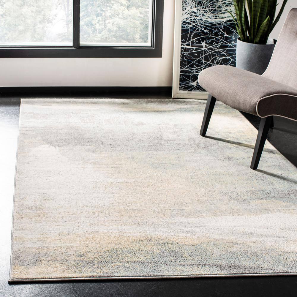 Jasper JSP114 Power Loomed Area Rug - Grey/Gold - 4'x6' - Safavieh.
