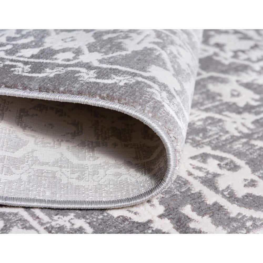 Unique Loom New Classical Collection Area Rug - Olympia (3' 3" x 5' 3" Rectangle Light Gray/Ivory)