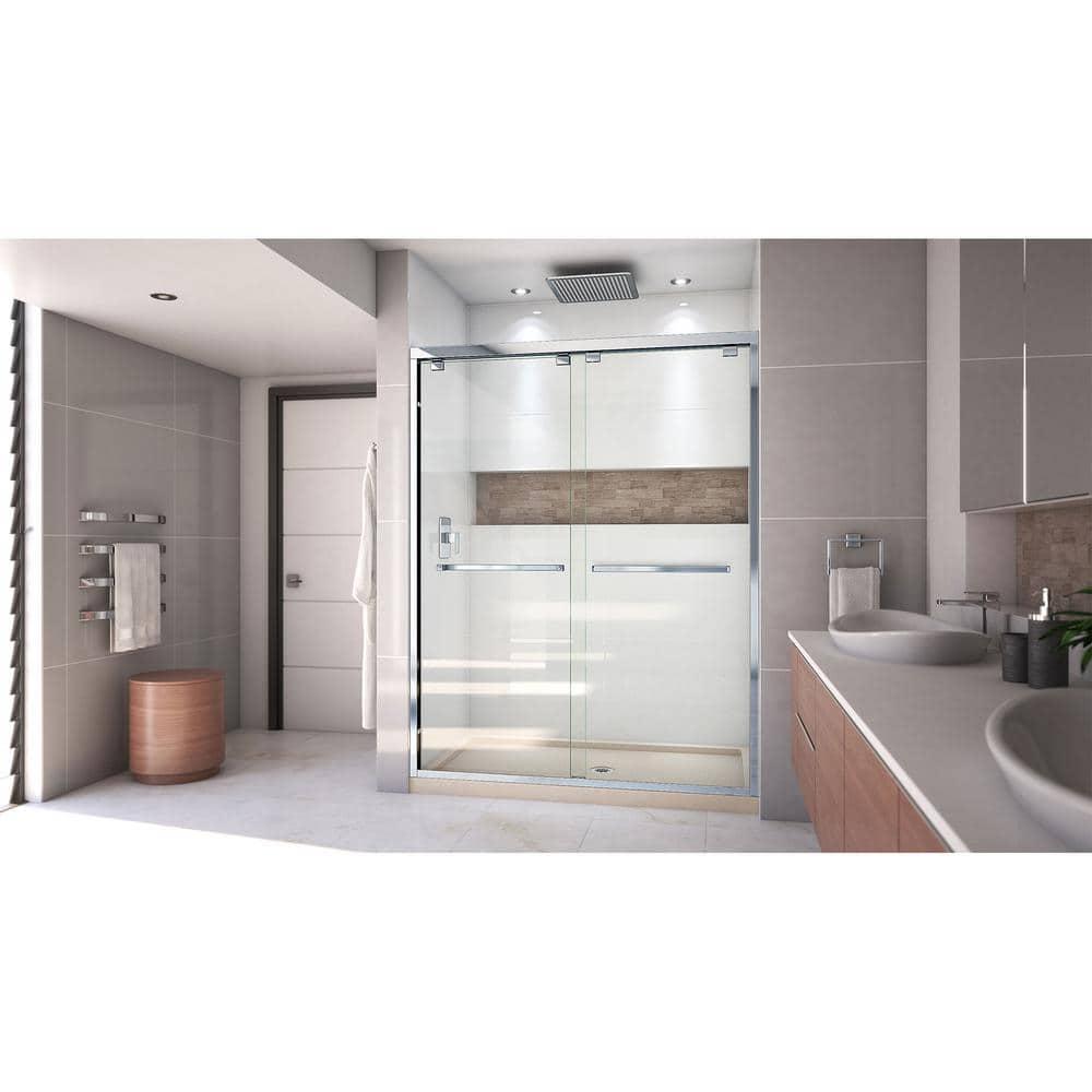 Encore 78.75" H Semi-frameless Sliding Shower Enclosure
