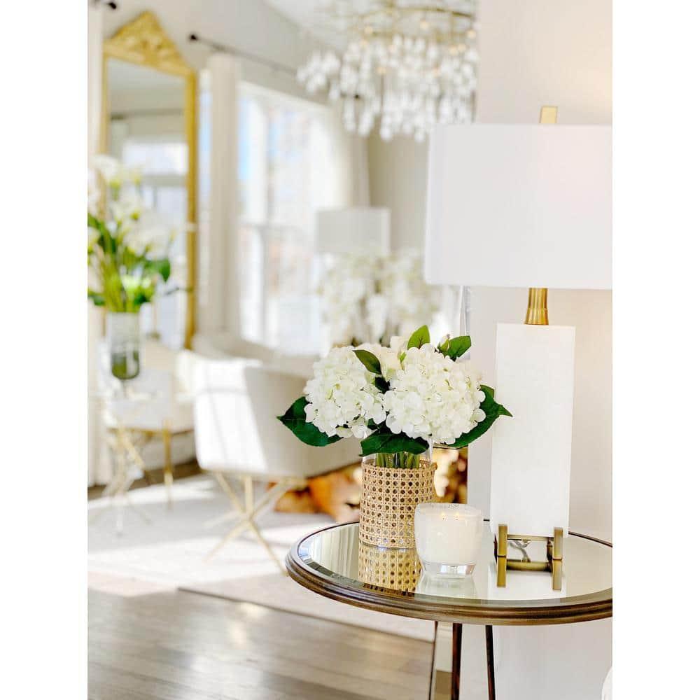 Sloane Alabaster Table Lamp - 30 Inch Height - TBL4065 - White/Gold - Safavieh