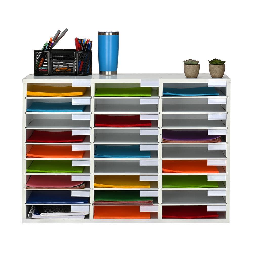 AdirOffice Manufactured Wood Compartment Mailroom Organizer