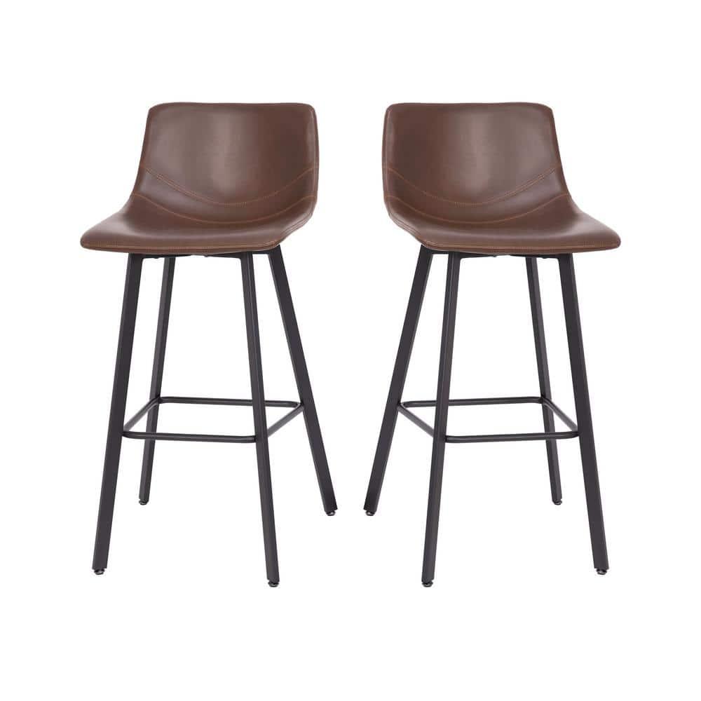 Taylor & Logan Brandy Upholstered Counter Stool with Metal Frame (Set of 2)