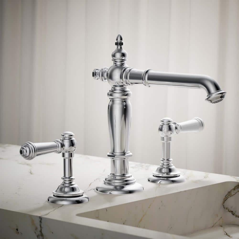 Artifacts® Widespread Bathroom Faucet with Drain Assembly