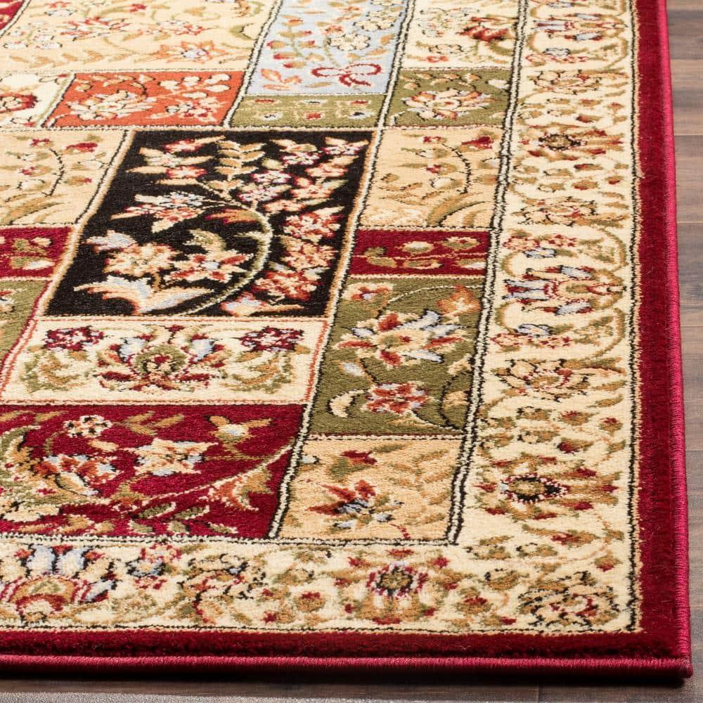 SAFAVIEH Lyndhurst Victoria Traditional Floral Area Rug, Ivory, 9' x 12'