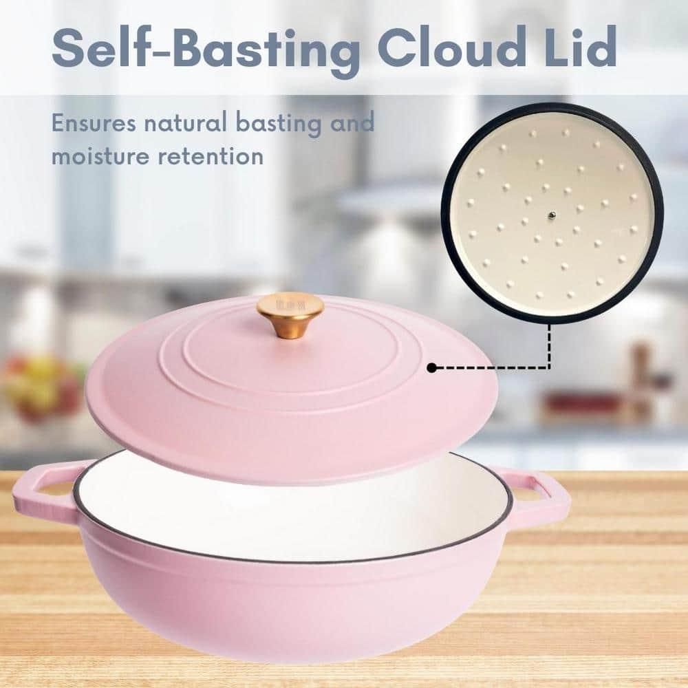 Lexi Home Lexi Home 5 qt. Enameled Cast Iron Round Braiser