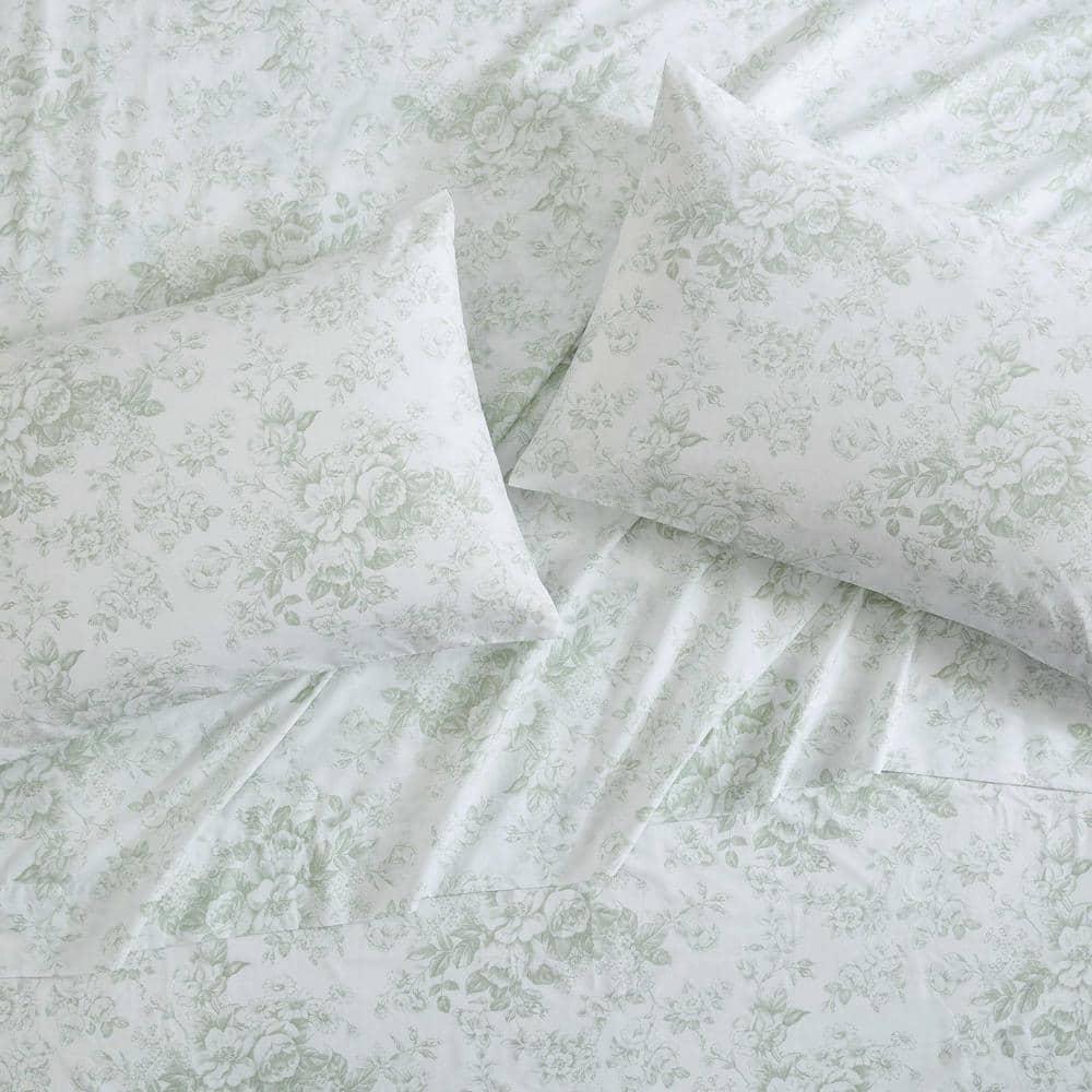 Laura Ashley Printed Cotton Percale Sheet Set