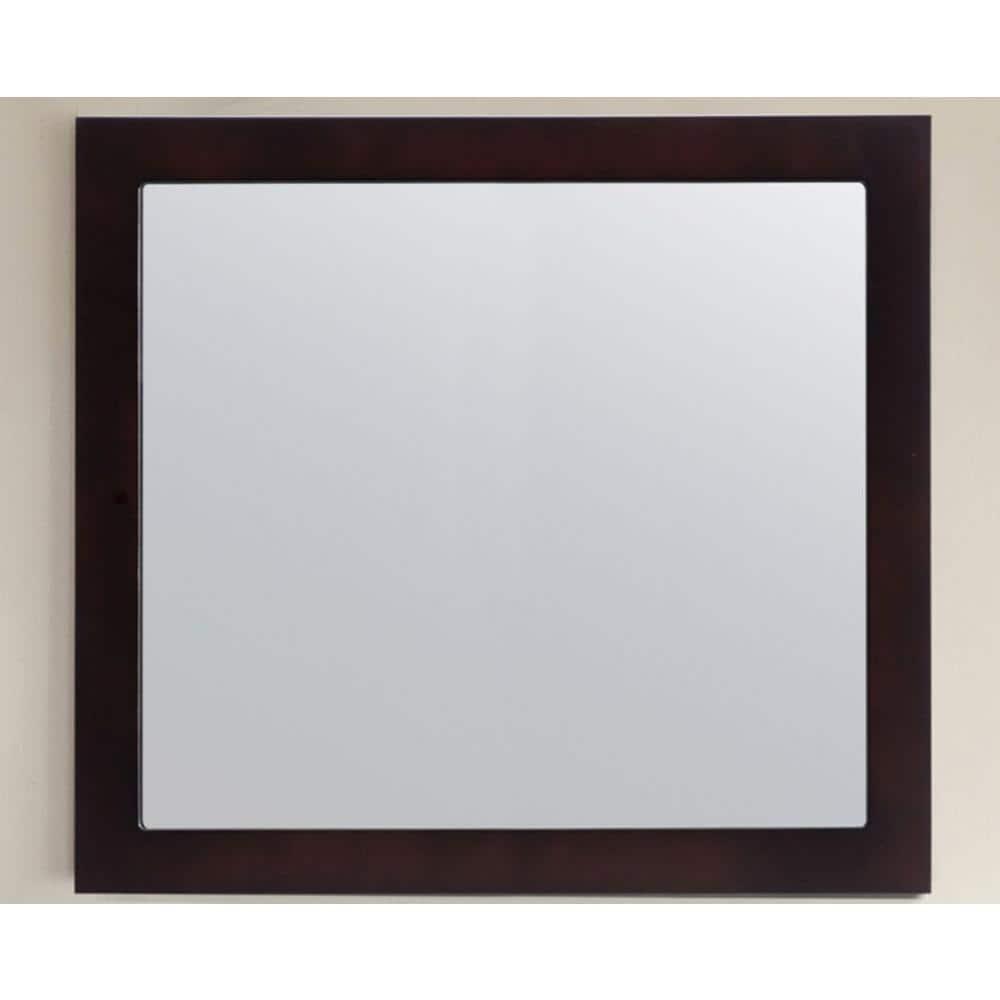 Sterling 36" Framed Rectangular Espresso Mirror