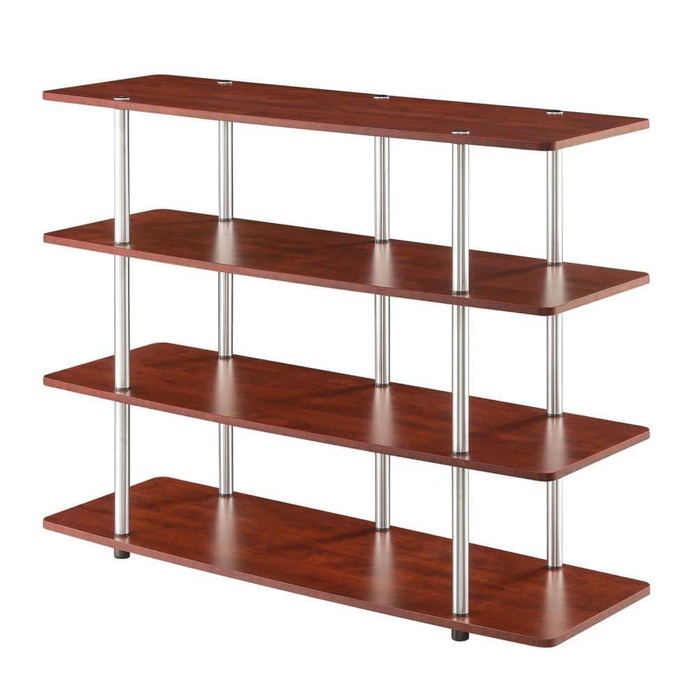Convenience Concepts Designs2Go XL Highboy 4 Tier TV Stand, Cherry