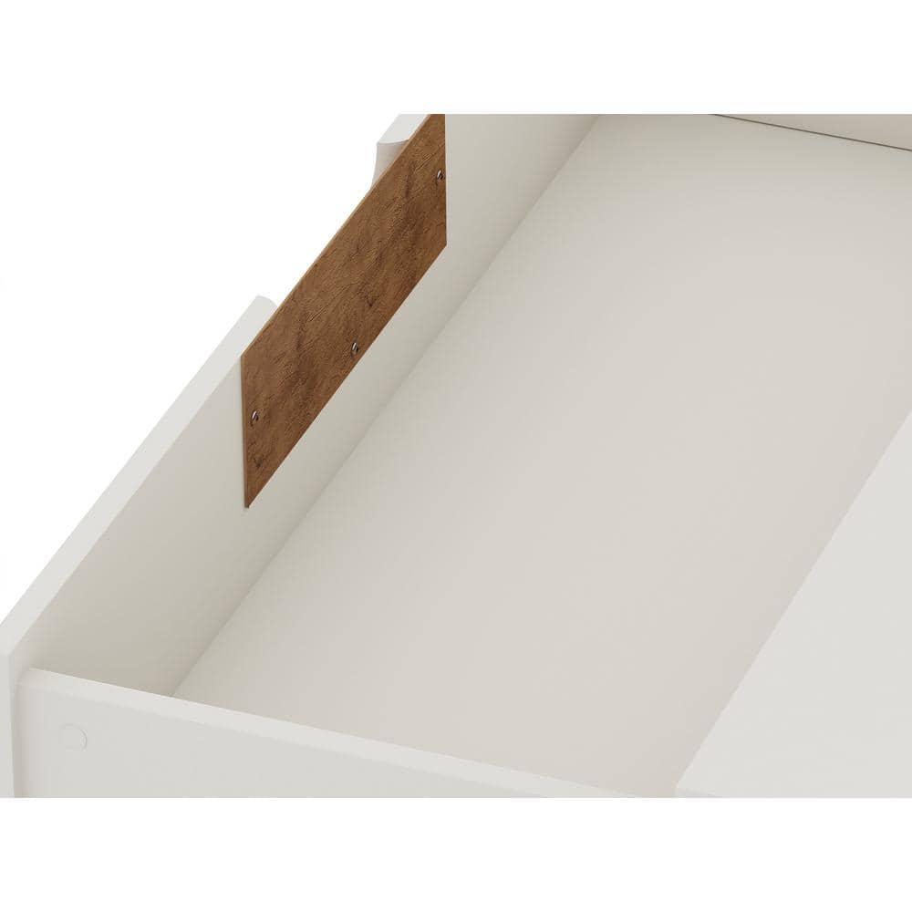 Set of 2 Rockefeller 3 Drawer Dresser Off White - Manhattan Comfort: MDF Bedroom Storage, Easy-Glide, Includes Anti-Tip Hardware