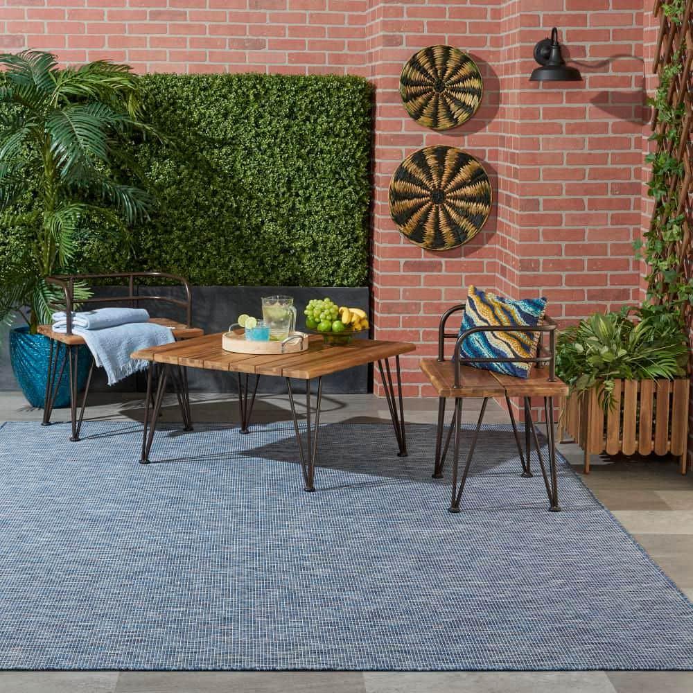 Nourison Positano POS01 Indoor/outdoor Area Rug - Navy Blue 8' x 10'