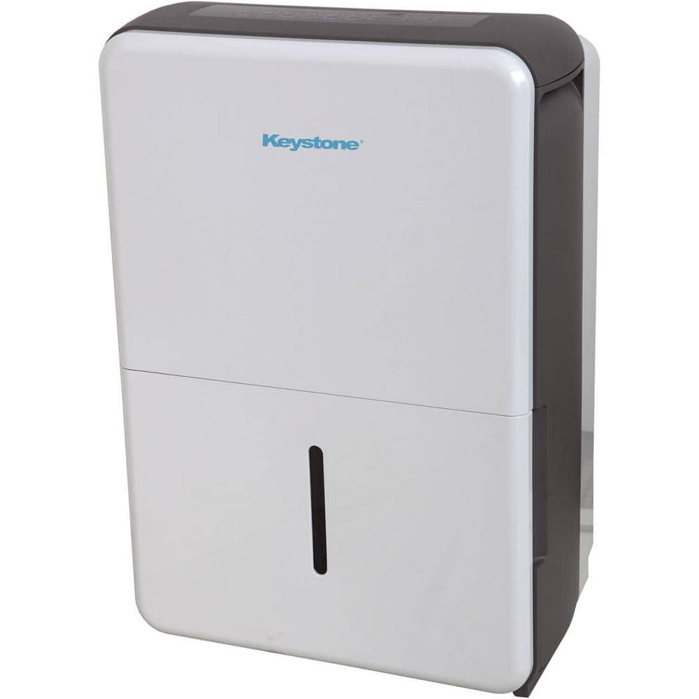 Keystone Keystone 50 Pint Portable Dehumidifier for up to 4,500 Sq. Ft. in White