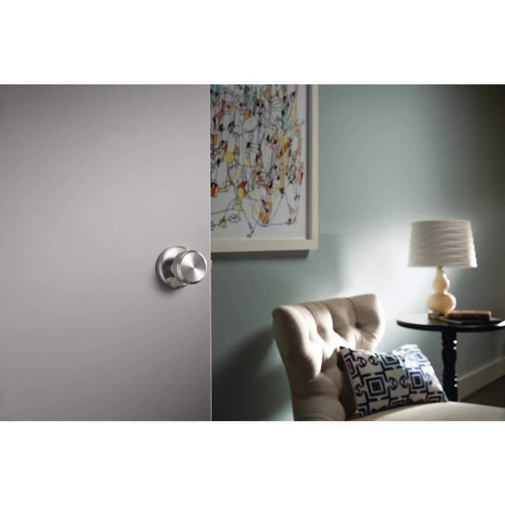 Schlage F10 BWE 619 Bowery Door Knob, Hall & Closet Passage Lock, Satin Nickel