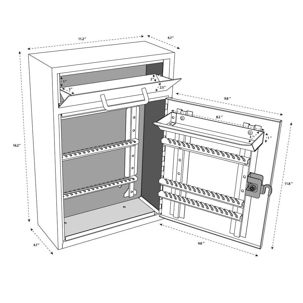 Mail Boss Key Boss Security Cabinet Drop Box with Lock
