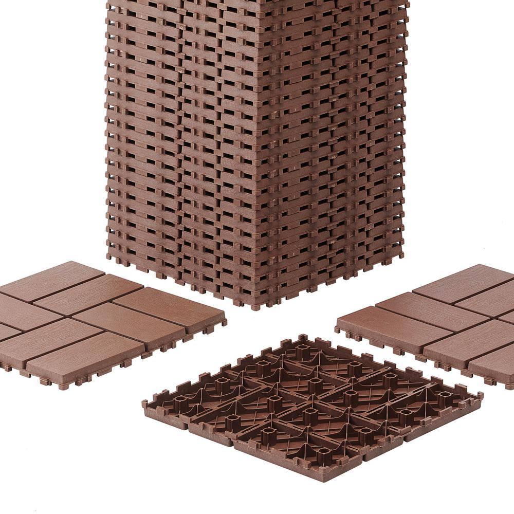 Sturdy Interlocking Tiles High Load Capacity Versatile Usage 44-Pack 12"x12