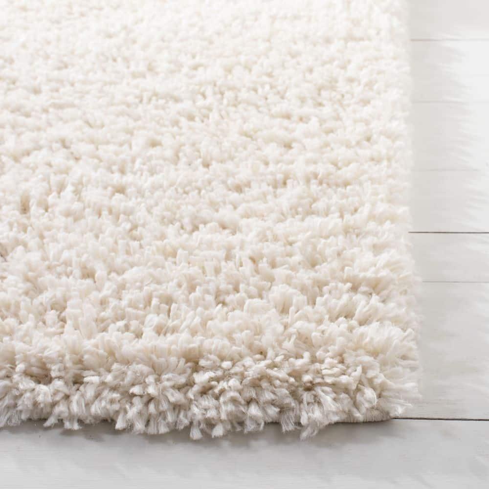 August Shag 900 AUG900 Power Loomed Indoor Area Rug - Ivory - 4'x6' - Safavieh