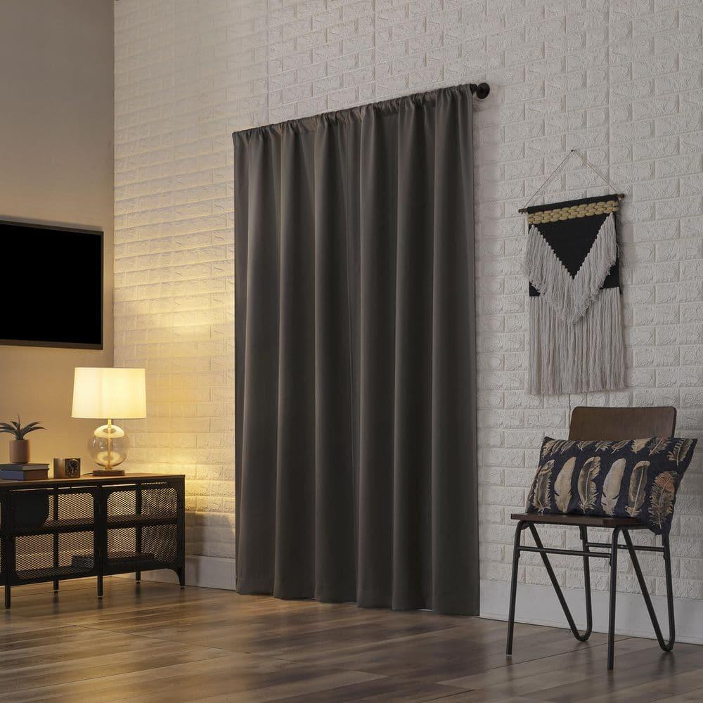 Sun Zero Bergen Theater Grade 100% Blackout Rod Pocket Curtain Panel
