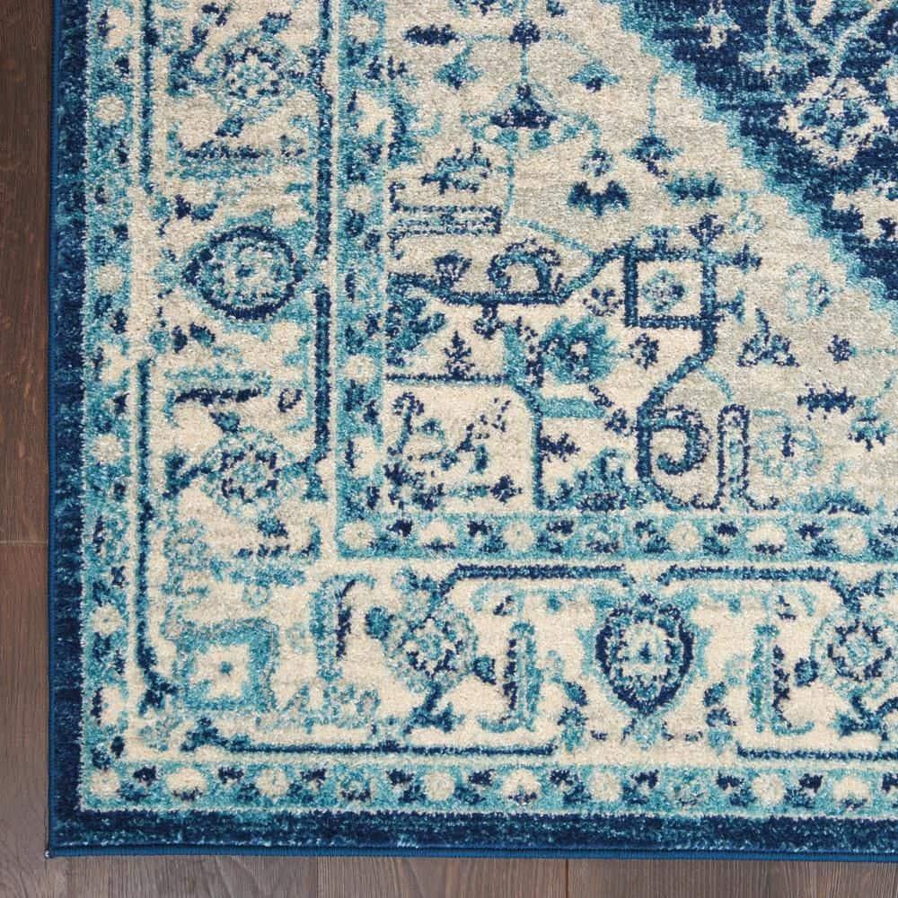Nourison Tranquil Persian Indoor Rug Ivory Navy 5'3" x 7'3"