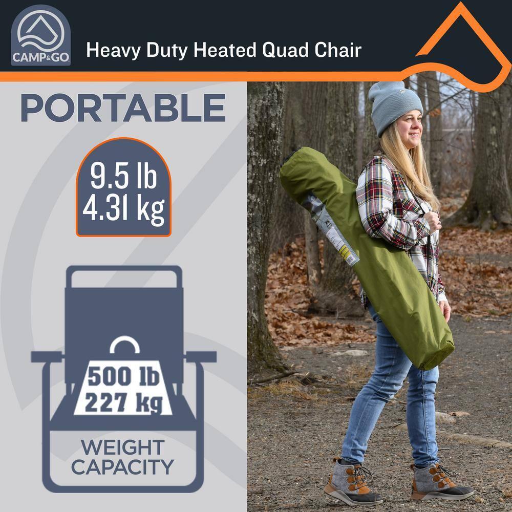 Rio Brands Heavy Duty Heated Deluxe Quad Chair