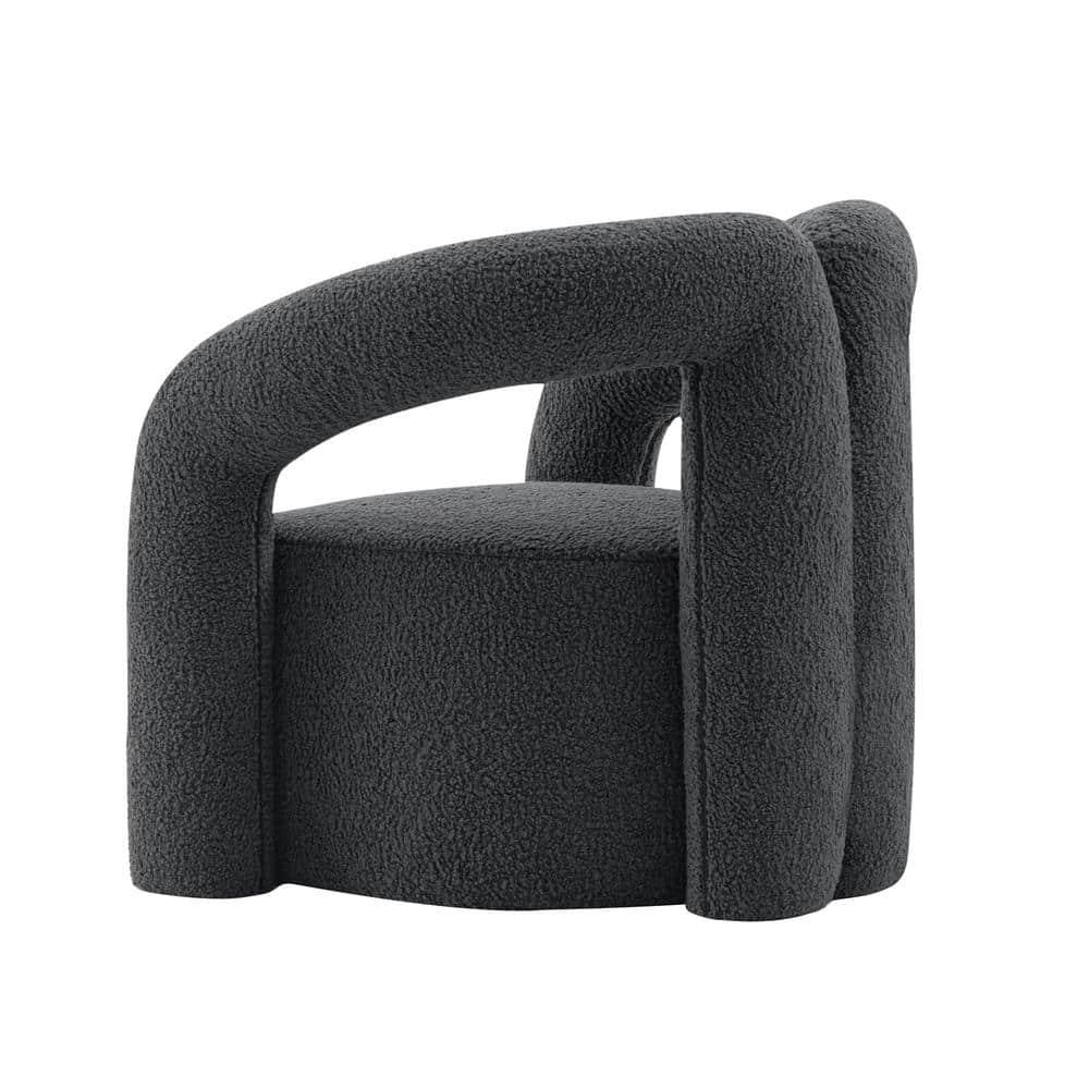 Darian Modern Boucle Upholstered Accent Chair Black - Manhattan Comfort