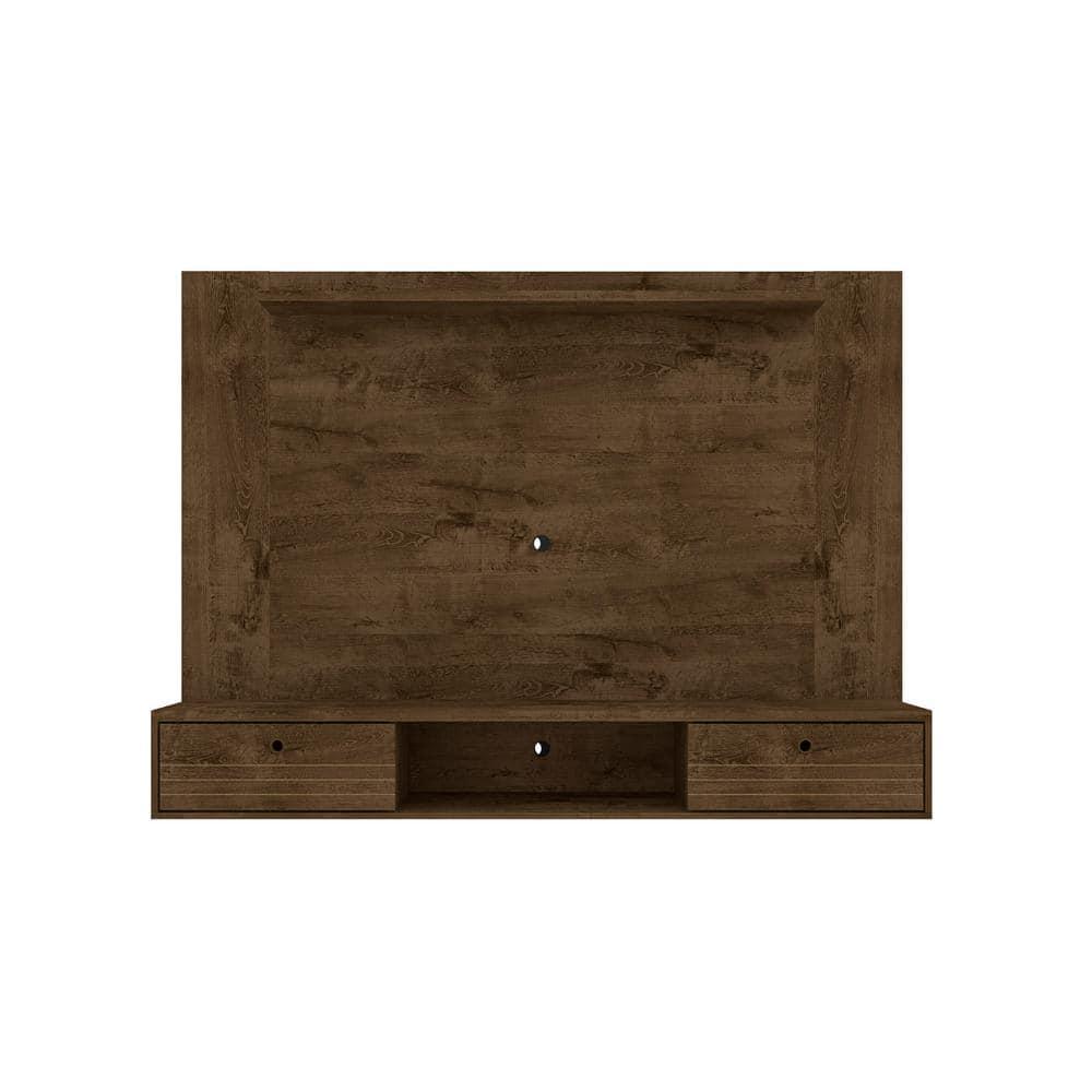 Manhattan Comfort Liberty Wood Entertainment Center for TVs up to 65", Rustic Brown