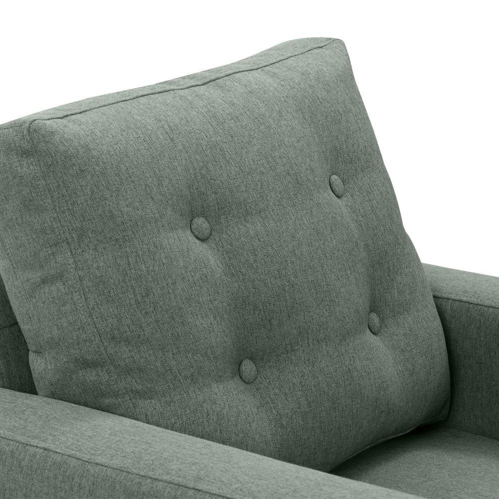 Elwood Tufted Accent Chair Light Green - CorLiving
