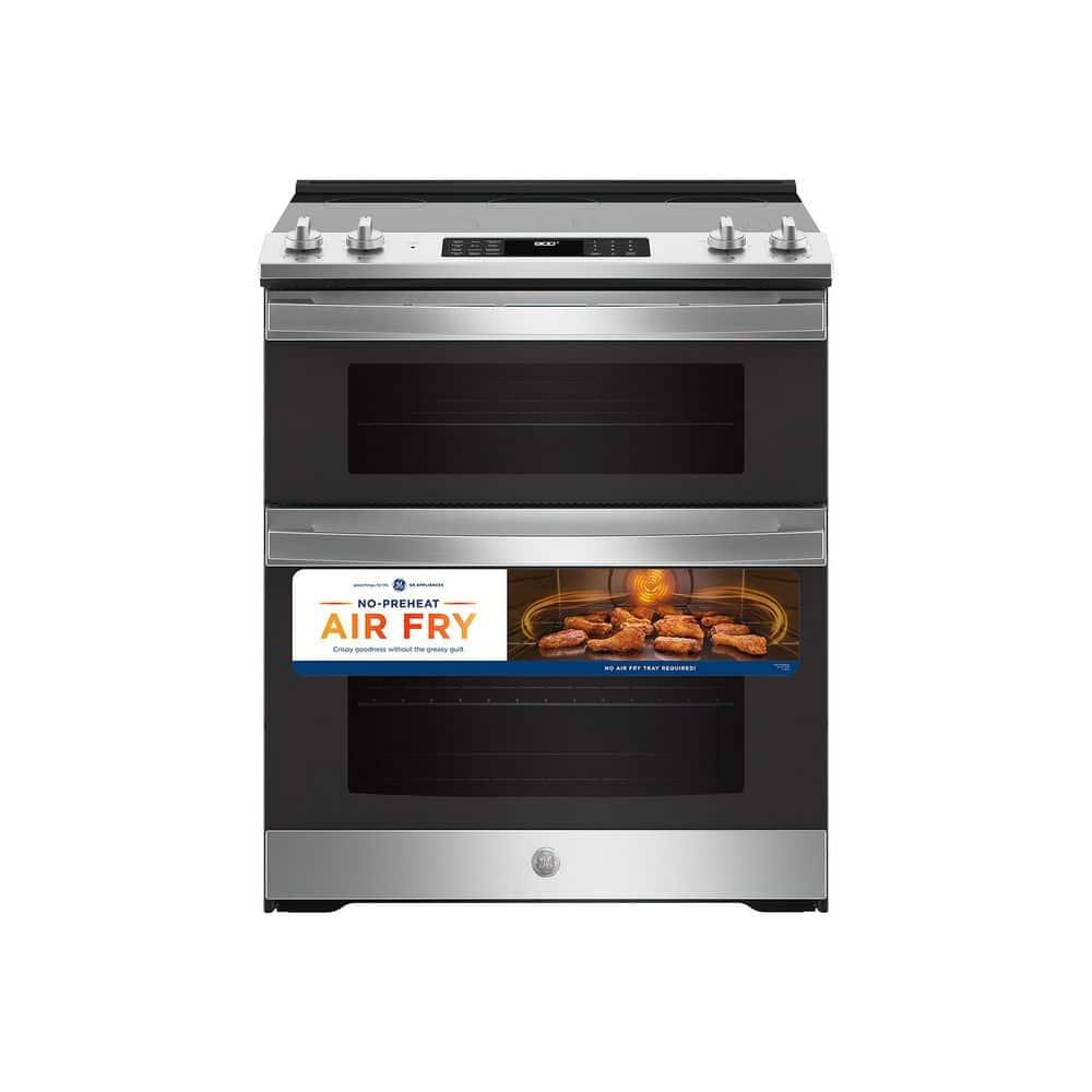 GE Appliances 30 in 66 cu ft Slide In Double Oven Electric Ranges in Stainless Steel