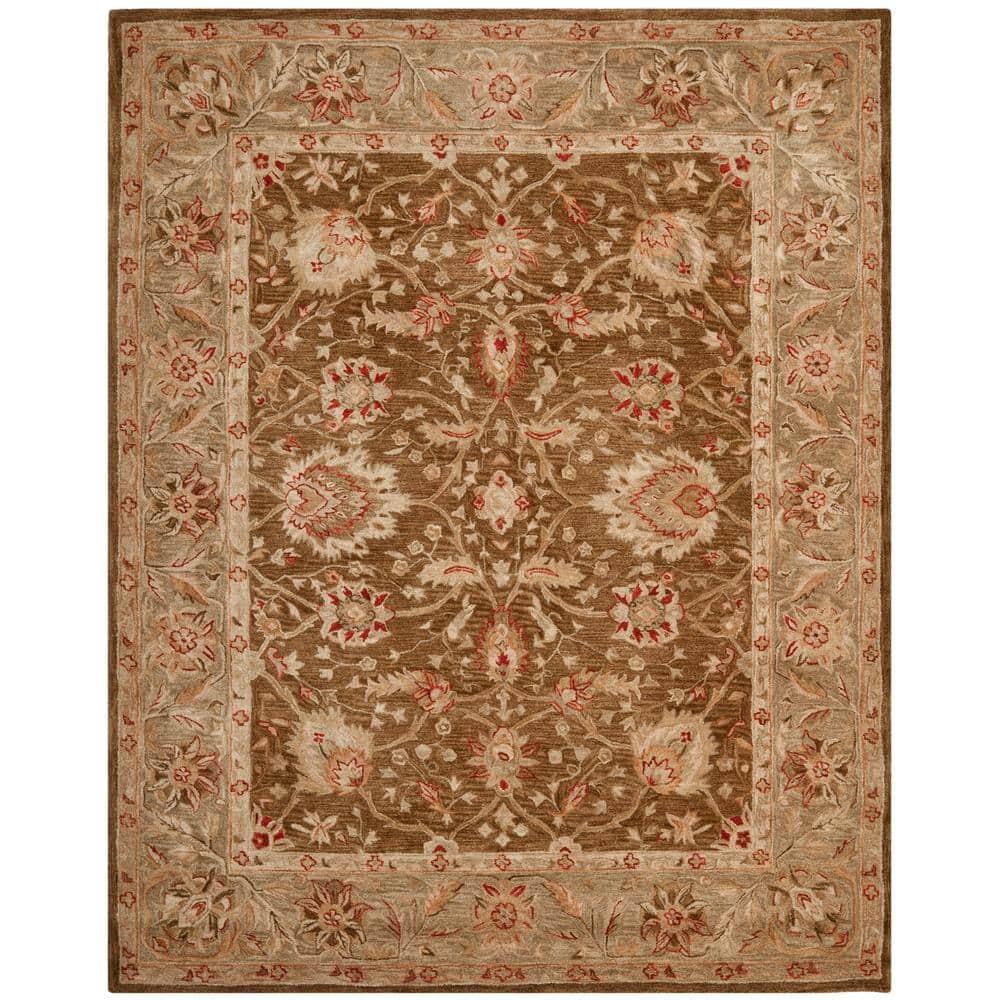 Anatolia AN512 Hand Tufted Indoor Area Rug - Brown/Green - 9'x12' - Safavieh