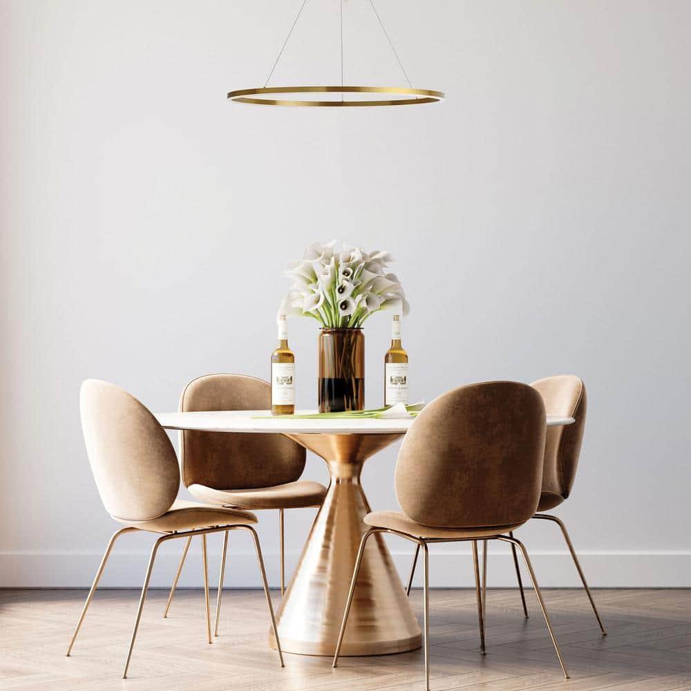 CIR-4463C-AGB-Dainolite-Circulo - 63W 1 LED Pendant In Modern Style-1.5 Inches Tall and 44 Inches Wide-Aged Brass Finish