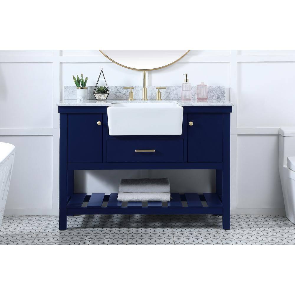 Pelaghia 48'' Single Bathroom Vanity with Marble Top