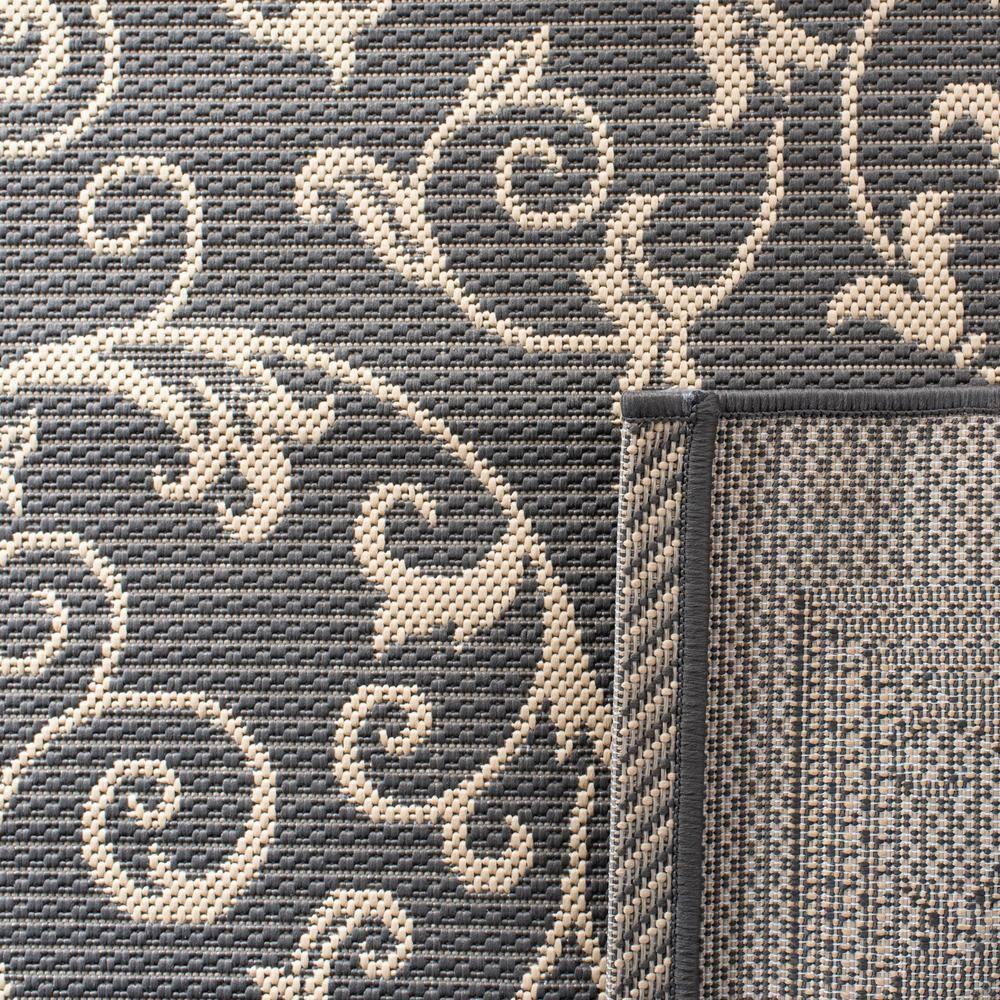 SAFAVIEH Courtyard Nanda Botanical Indoor/Outdoor Area Rug, Grey/Natural, 2'7" x 5'